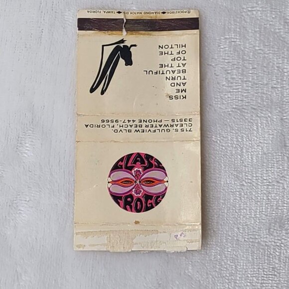 Matchbox Matchbook Cover Hilton Hotel Clearwater Beach Glass Frog Florida - Picture 4 of 5